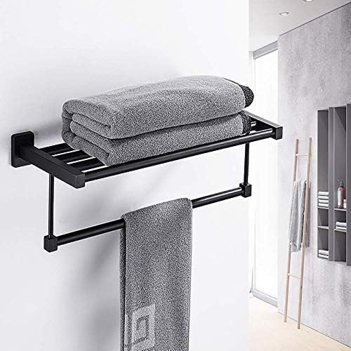 -Els, ručnike, polica za kupatilo bez od nehrđajućeg čelika bez inox crnog visećih ručnika stalak ugrađeni nosač opcionalne specifikacije