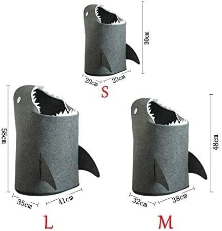 UMKY Vanjska teleskopska Kanta korpa za pranje veša Shark Shape igračke korpa za odlaganje kućne igračke odjeća Organizator kanta