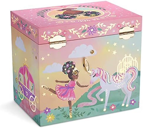 Kutija za odlaganje nakita za nakit za predenje sa balerinom, ružičastim dizajnom, Swan Lake Tune, dječji nakit za djevojčice, muzičke