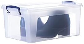 Superio Clear Storage kante sa poklopcem, 4 Gal. Kutija sa bravom za duboko skladištenje plastike koja se može slagati sa zatvaračem