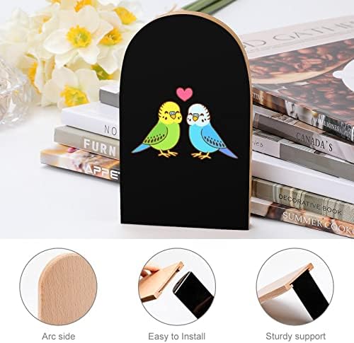 Slatka crtani papagaj par drveni Bookends trendi dekorativni Book Stand za kuće i Kancelarije Police Set 2
