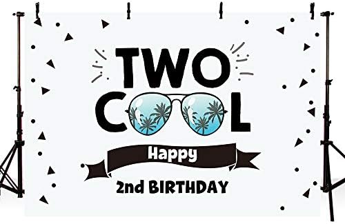 MEHOFOND dve Cool naočare za sunce tema pozadina Happy 2nd Birthday Party dekoracija fotografija pozadina baner za tortu stol foto