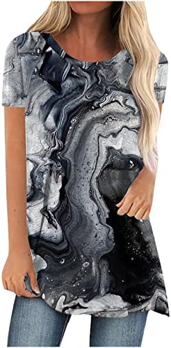 Jesen ljetna majica Teen Girls kratki rukav Crewneck vrat pamuk grafički grafički lounge bluza majica za žene GY GY