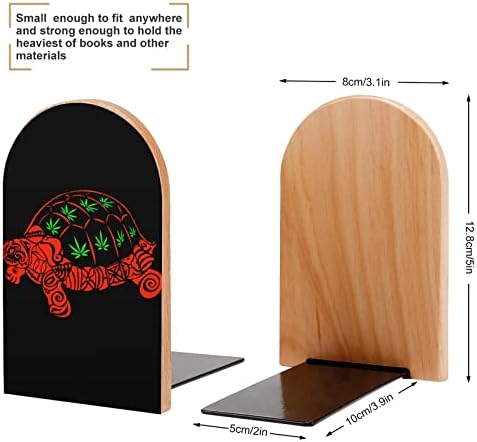 Korov morska kornjača Drvo Bookends teške držače za knjige za police dekorativne knjige Završava