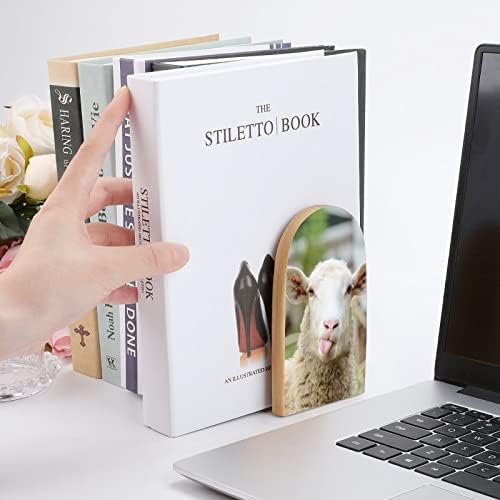 Završava knjiga smiješni ovčji držači za police za držanje knjiga za teške neklizajuće čepove za knjige drveni ukrasni kućni ured