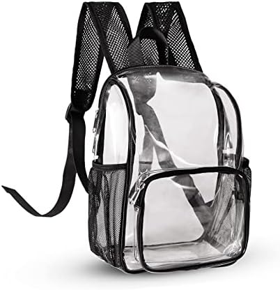 Mildbeer Clear Mini ruksak, odobren od stadiona Mini PVC plastični vodootporni ekstra mali prozirni ruksak za sigurnosna putovanja,