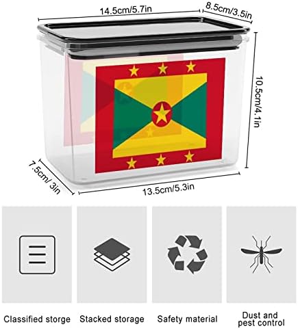 Kutija za skladištenje zastave Grenada plastični Organizator hrane kontejneri sa poklopcem za kuhinju