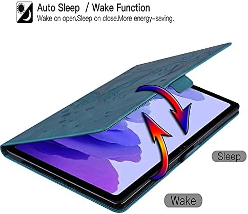 Linbol futrola za Samsung Galaxy Tab S6 Lite 10,4 inčni tablet 2022/2020 SM-P610 / P613 / P615 / P619 Potkrivanje folija magnetskog poklopca školjke sa automatskim spavanjem / probude tankog držača kartice za tab s6 lite, pauna plava