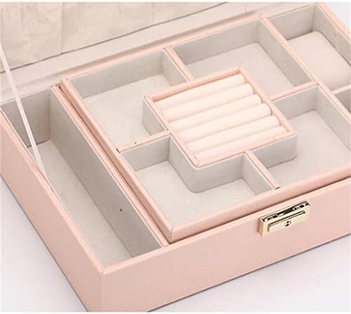 Ydxny korejski stil dvoslojni PU kožni nakit nakit za skladištenje kutija za odlaganje kutije za pohranu