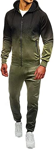 TrackSit set za muškarce proljeće jesen okrugli vrat s kapuljačom blokira kolor kardigan dukserica odijelo GSG189