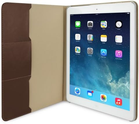 Kućište Boxwave kompatibilan sa iPad Air - FolioView kožna futrola, kožni pametni folio poklopac W / postolje - klasično smeđe