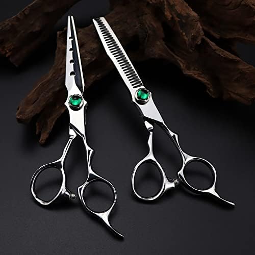 Škare za rezanje kose, 6inch Japan 440C čelične makaze zelene dragulje za kosu rezanje brijača za šišanje za makaze za mršavljenje Frizerski saloni