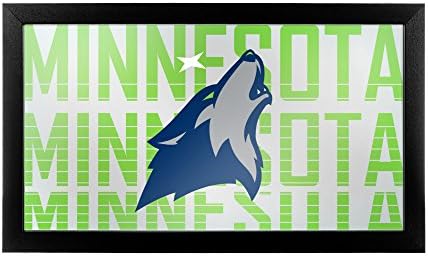 Zaštitni znak Gameroom NBA1500-MT3 NBA uokvireno Logo ogledalo-grad-Minnesota Timberwolves