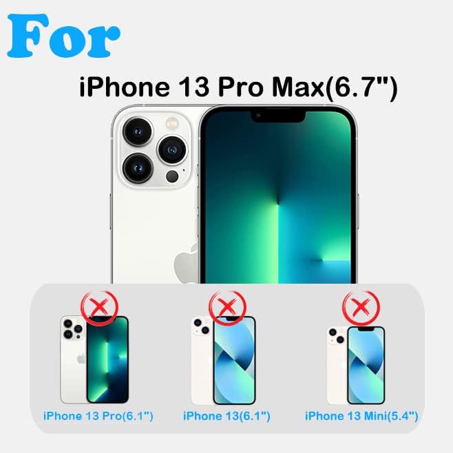 Kecai za iPhone 13 Pro Max Case sa 2x zaštitnikom zaslona + 2x zaštitnik objektiva kamere, pad / šok / otporan na udarcu / prašinu
