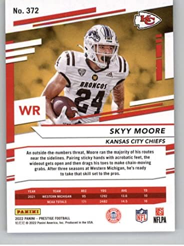 2022 Panini Prestige 372 Skyy Moore RC Rookie Kansas Chiefs Chiefs NFL fudbalska kartica