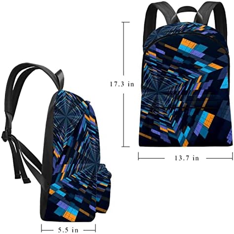 VBFOFBV ruksak za ženske pantalonske bakfa za laptop, putni bager, art 3D kvadratni moda