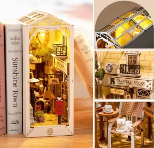 Rolife DIY Book Nook Kit drveni ukrasni držači za knjige za uređenje doma