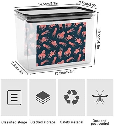 Cartoon Cute Octopus kontejneri za skladištenje prozirna plastična kutija sa poklopcima kante za višekratnu upotrebu za kuhinjske
