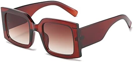 YAMEIZE Vintage predimenzionirane naočare za sunce za žene i muškarce trendi kvadratnog okvira UV400 zaštitne naočare za sunce