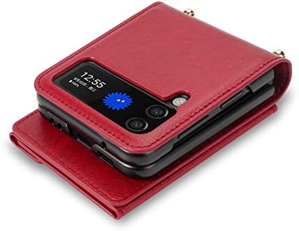 Novčanik torbicu za Samsung Galaxy Z Flip 4 5G Crossbody slučaj sa kreditnom karticom držač traka traka slatka žena Kickstand koža
