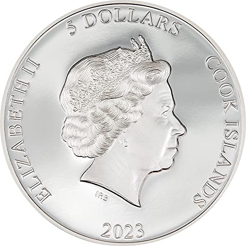 2023 DE Moderna prigodna Powercoin Druga koža 1 oz Silver Coin 5 $ Cook Islands 2023 Dokaz