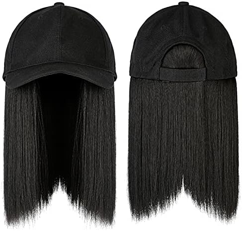MALLOOM frizura kapa za kosu Bejzbol duga Podesiva kosa perika priložena kosa ravna perika vizir naočare