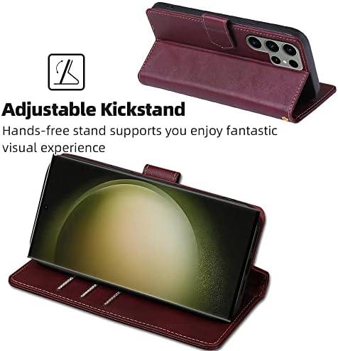 Xnxcevi Galaxy S23 Ultra 5G torbica za novčanik, Premium kožna Flip Folio torbica za novčanik [RFID Blocking] [Slotovi za kartice]