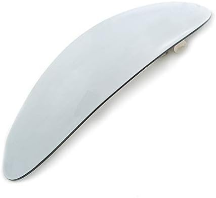Avalaya bijela akrilna ovalna bareta / kopča za kosu u srebrnoj tonu - 95 mm dugačak