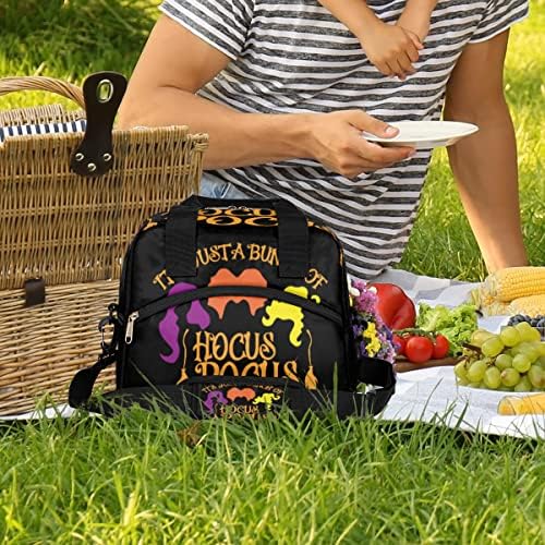 Halloween Hocus Pocus akvarelna izolovana torba za ručak za žene i muškarce, kutija za ručak za višekratnu upotrebu Cooler tote torba