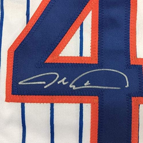 Uokvireni autografirani / potpisan Jacob degrm 33x42 New York NY PINStripe bejzbol dres JSA COA