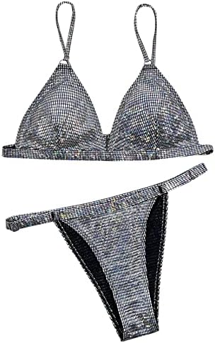 Ženski kupaći kostim od 2 komada Bikini Push Up cvjetni & nbsp; štampani seksi kupaći kostimi špageti remen V vrat drski kupaći kostim