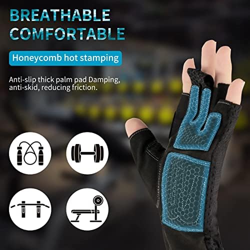 Rukavice za vježbanje muške ženske rukavice za vježbanje s pola prsta s podrškom za zapešće za dizanje tegova, biciklizam, teretanu, trening, izrađene od mikrovlakana i spandex vlakana