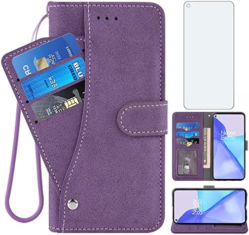 Asuwish kompatibilan sa OnePlus 9 Oneplus9 5G futrolom za novčanik i kaljenim staklom zaštitnik ekrana Flip Cover držač kreditne kartice