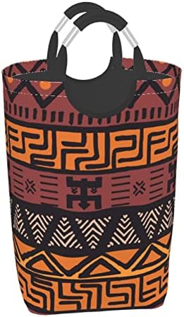 Afrička blatna tkanina Tribal 50L kvadratna torba za odlaganje prljave odjeće sklopiva / sa ručkom za nošenje / pogodna za putovanja