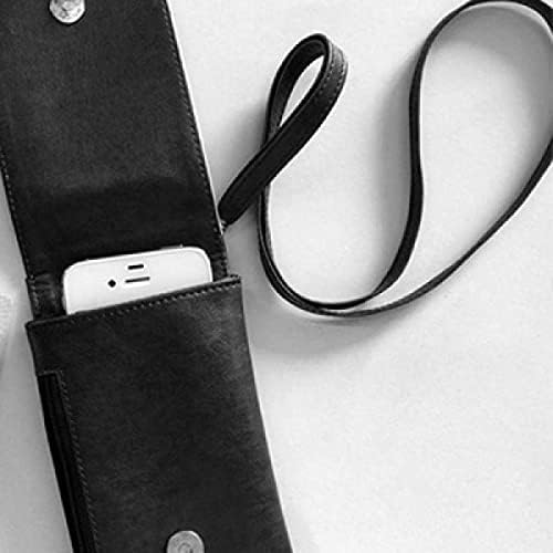 Flappg glazba 5-le osoblje telefon novčanik torbica pametni telefon viseći lažnu kožu crno