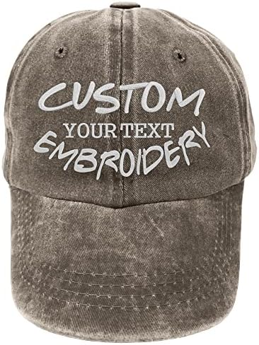 Prilagođeni kape za muškarce Dizajnirajte vlastiti uniseks vintage oprati personalizirani običan podesivi kapu od traper šešira