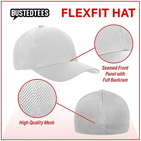 Bustedtees XRP Logo FlexFit šešir za casual haw - bejzbol kapa za muškarce za muškarce koje prozračne fleksibilno uklapaju sa airmesh opremljenom poklopcem