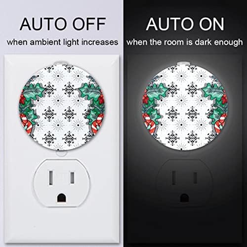 2 paket Plug-in Nightlight LED noćno svjetlo sa sumrak-to-Dawn senzorom za dečiju sobu, dečiju sobu, kuhinju, hodnik Vintage Božić
