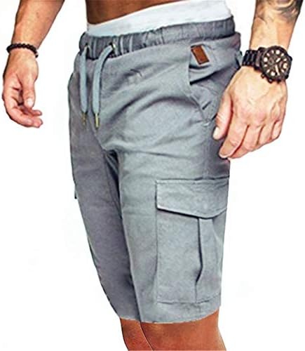 Andongnywell muške hlače za vježbanje u teretani dizanje tegova Čučeći trening Bodybuilding Jogger s džepom