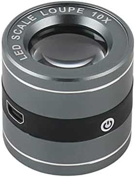 Omoons Povećavajuće naočale, mikroskop 10x Povećan prenosni višenamjenski LED luka USB punjenje cilindra ručna nakita Velifting staklo