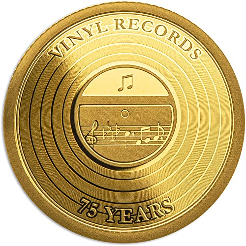 2023 DE mali zlatni novčić Powercoin Vinil Records 10 $ Barbados 2023 0.5 GR DOKAZ