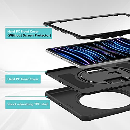Procase za iPad Pro 11 inčni slučaj 2022 2021 2020 2018, Čvrsta teška prtljažnja s udarnim poklopcem s udarcem za iPad Pro 11 4. 3.