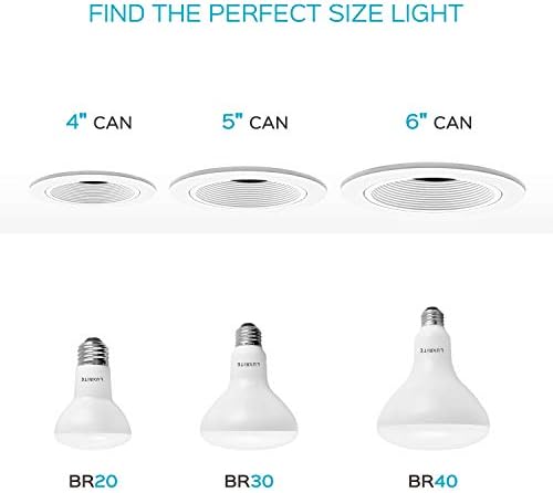 LUXRITE BR40 LED Sijalice, 85W ekvivalentno, 4000k hladno bijelo, zatamnjeno, 1100 lumena, LED reflektorska sijalica, 14W, E26 Srednja