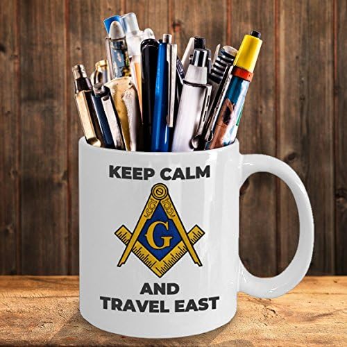 Masonska šolja za kafu - Budite mirni i putni Istočni Freemason Cup - FreemaSonry poklon dodatna oprema - Prodaje samo Saroth Dizajn