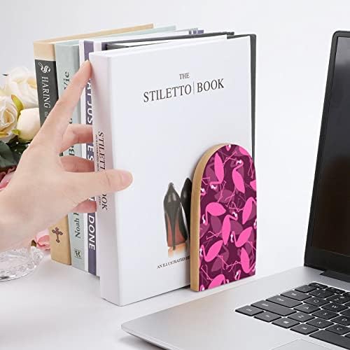 Pink Flamingo uzorak Bookends za police 1 par knjiga kraj ne-Skid Home dekorativni držač za knjige