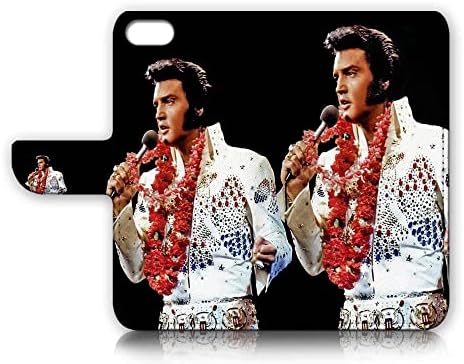 za iPhone SE 3rd 2022 / 2rd 2020, iPhone 8, 7, 6S, dizajniran poklopac futrole za telefon sa preklopnim novčanikom, A24582 Elvis Presley