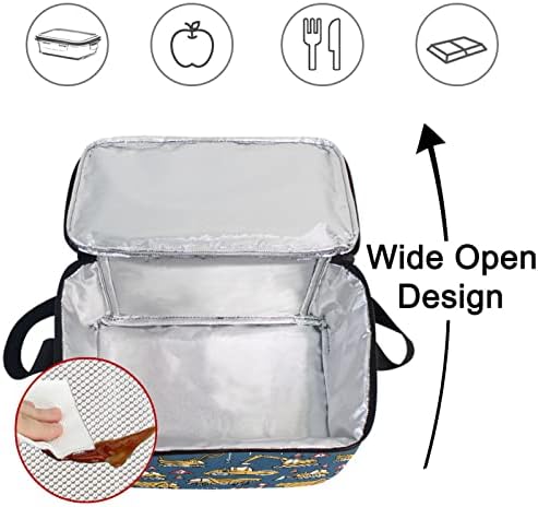 ZZXXB Bager Print izolovana torba za ručak hladnjak za višekratnu upotrebu kutija za ručak Školska Kancelarijska putna torba za piknik