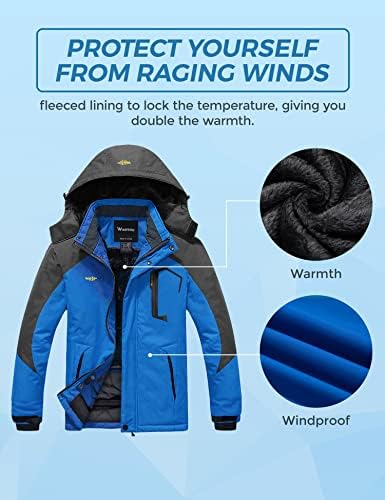 Želite muške planinske vodootporne skijaške jakne Vjetrootporna kišna jakna Zimski topli kaput sa kapuljačom