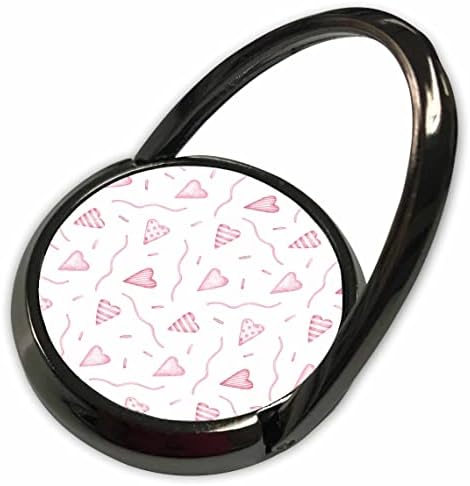 3Droza Slatka ružičasta srca i konfeti valentinski uzorak - Prstenovi telefona