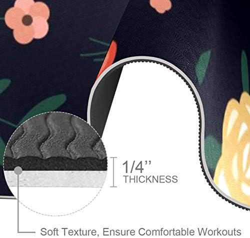 Siebzeh Floral Flower Premium Thick Yoga Mat Eco Friendly Rubber Health & amp; fitnes Non Slip Mat za sve vrste vježbe joge i pilatesa